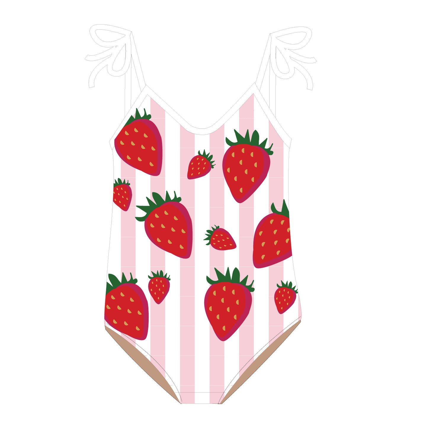 Sequin Strawberry Summer Swimsuit
