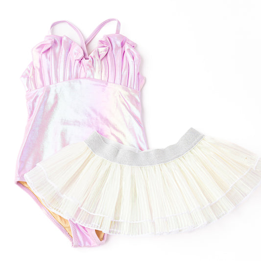 Lilac Metallic Swimsuit & Tutu