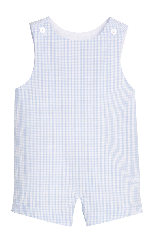 Blue Seersucker Gingham John John