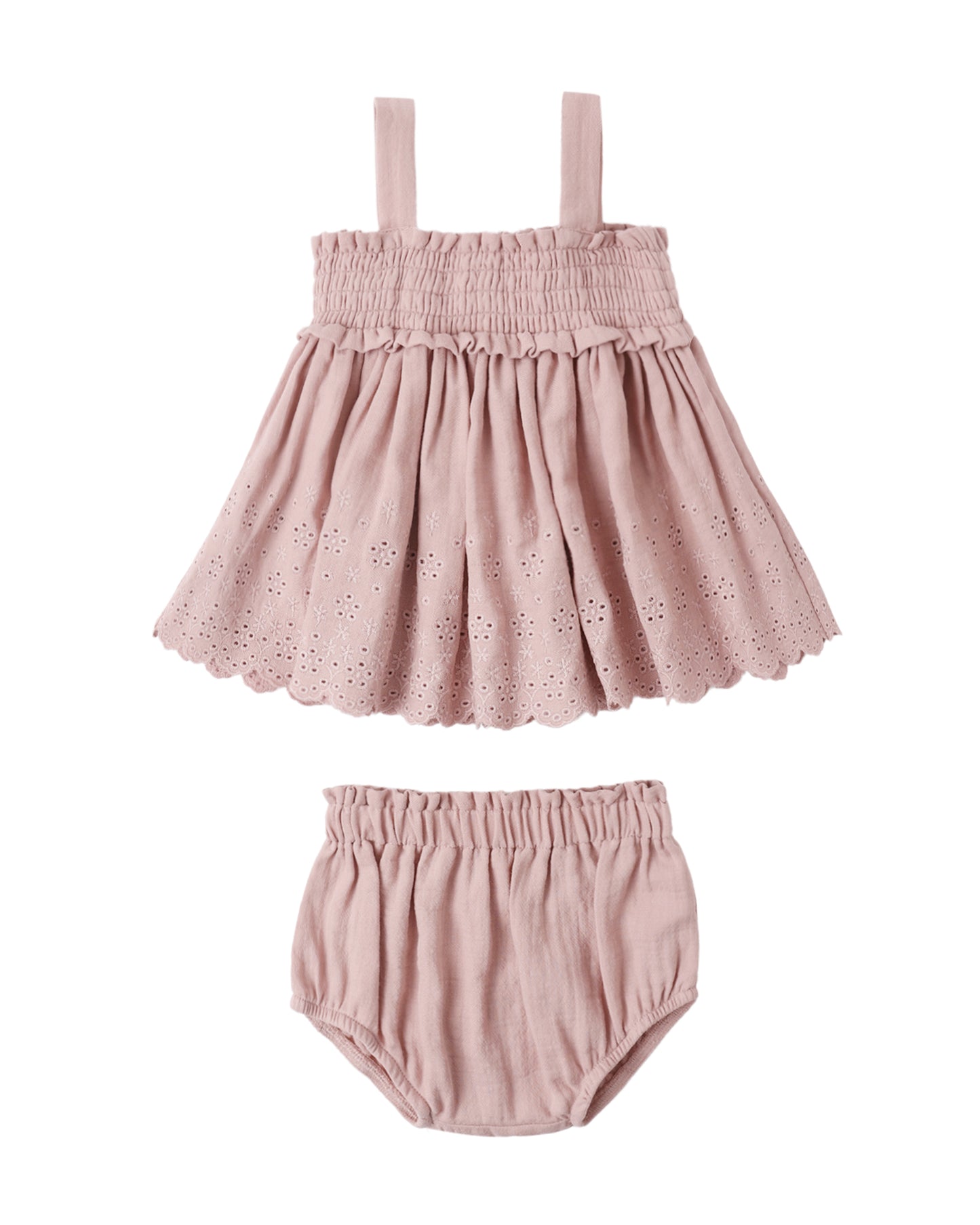 Mauve Mae Smocked Bloomer Set