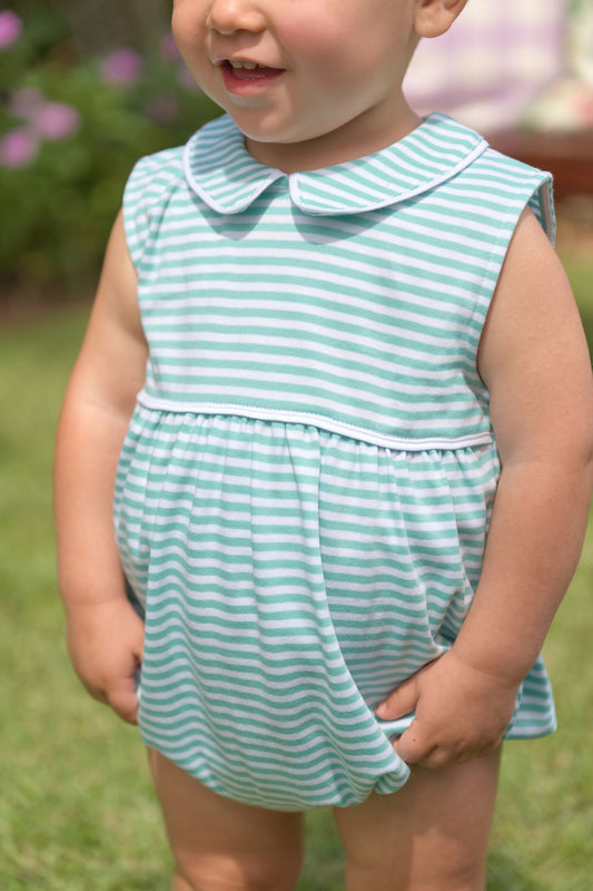 Turks & Teal Stripe Bradford Bubble