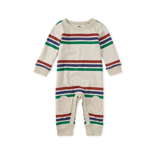Mica Stripe Knee Patch Romper