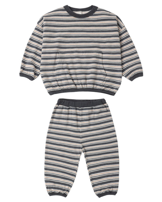 Blue Stripe Relaxed Set