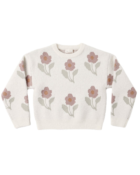 Ivory Flower Aspen Sweater