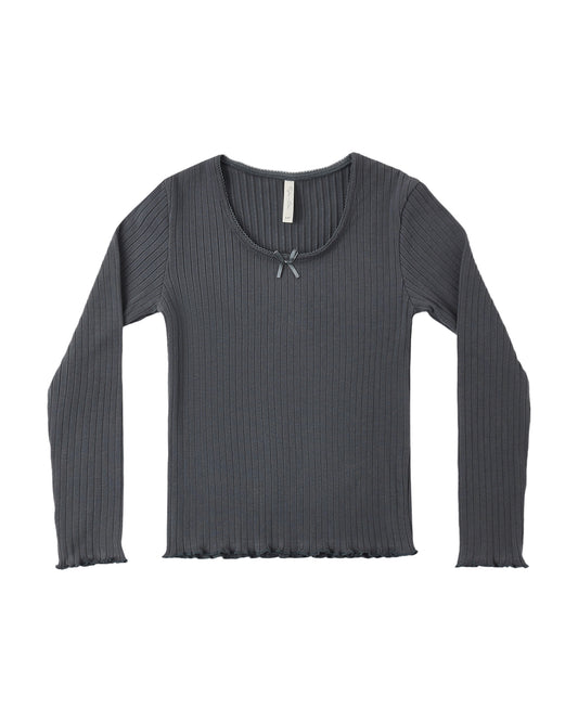 Midnight L/S Rib Tee