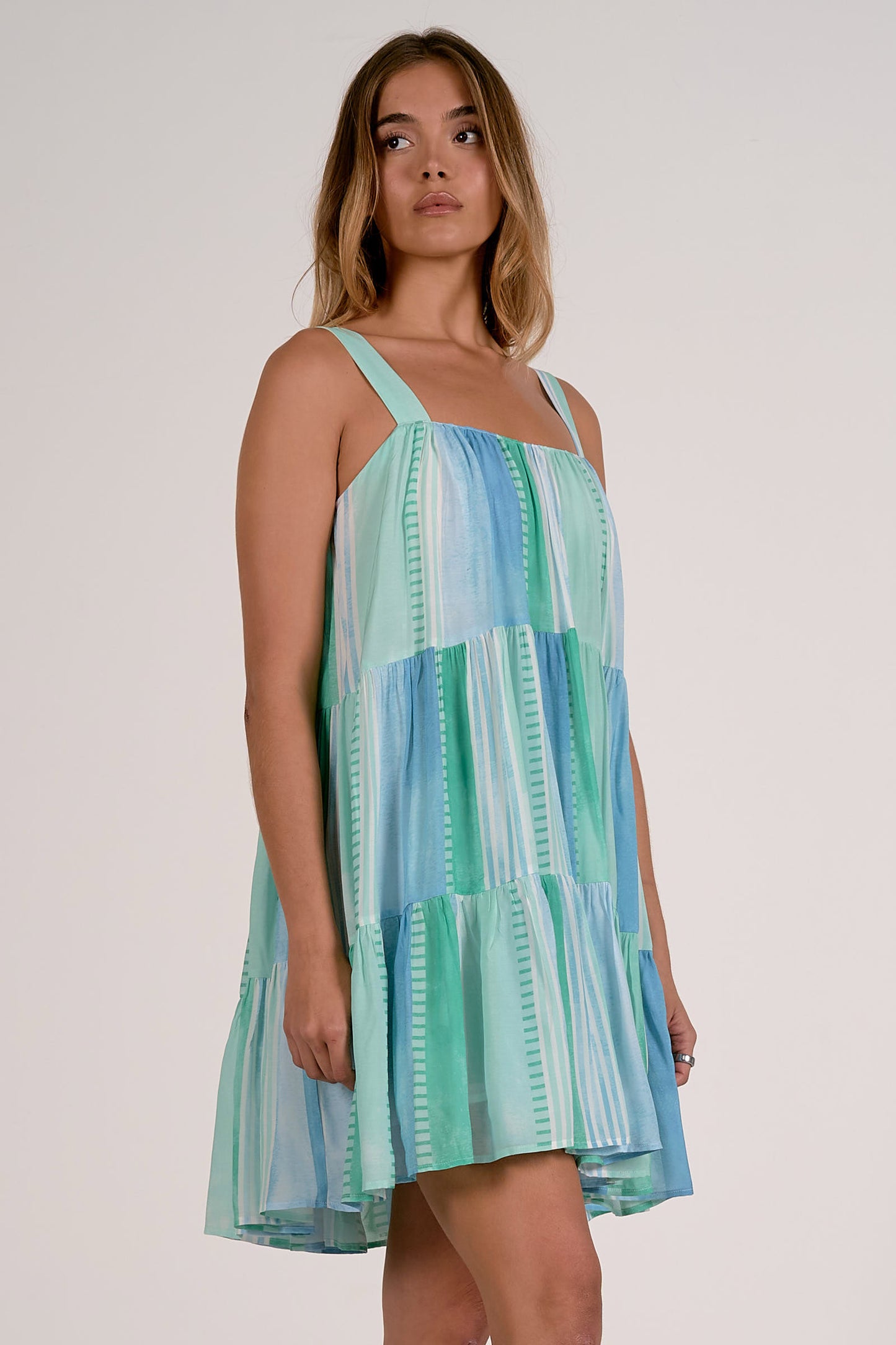 Blue Strovia Adjustable Tier Dress