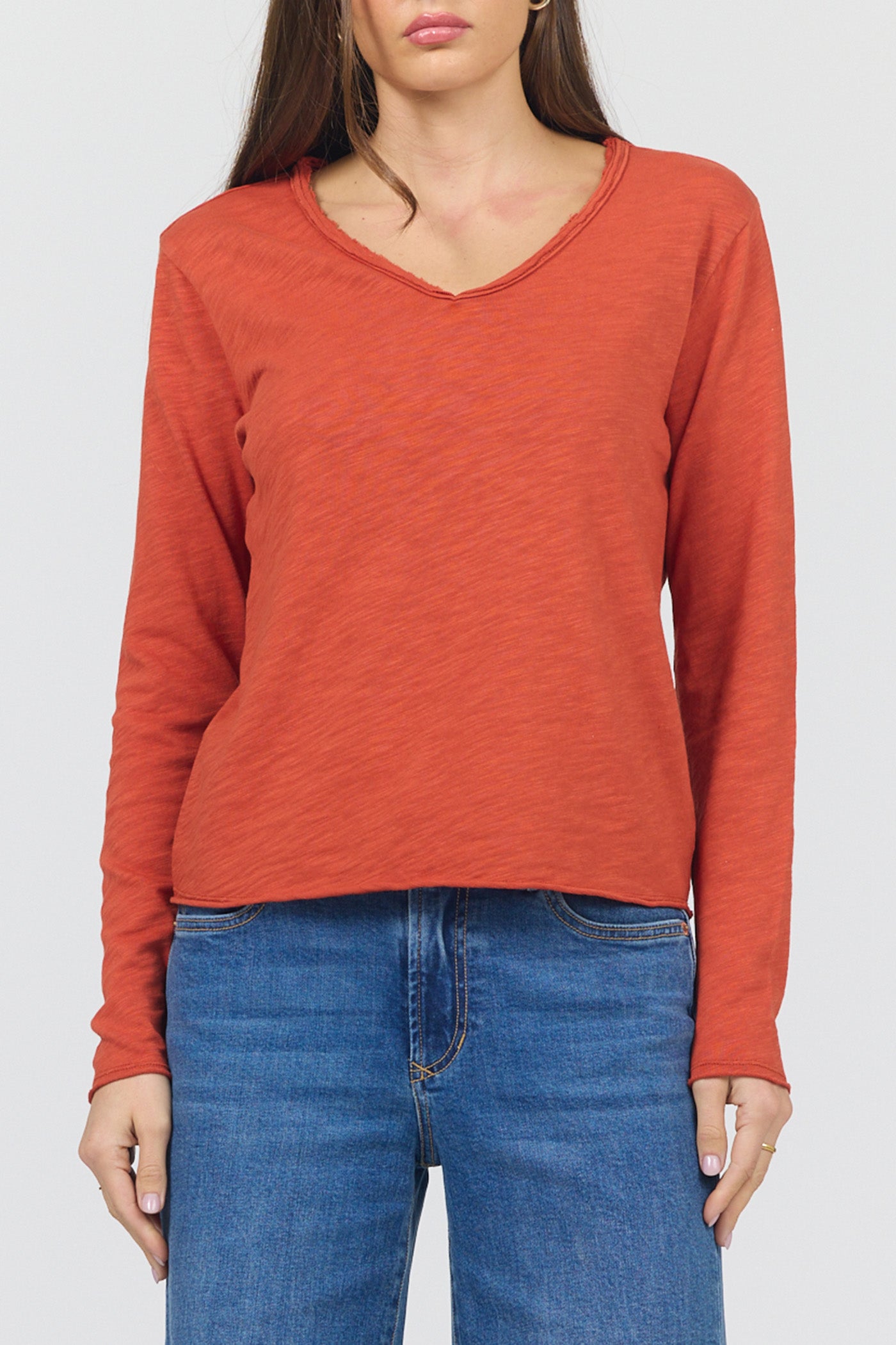 Vanya Long Sleeve Top - Rooibos Tea