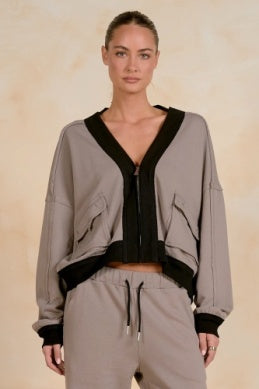 Taupe Zip Jacket