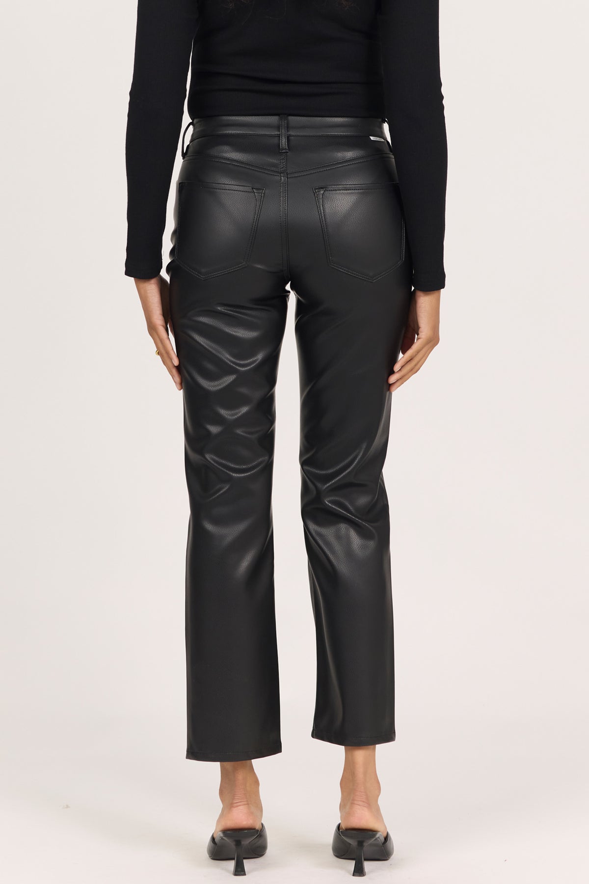 Anika Black Leather Pant