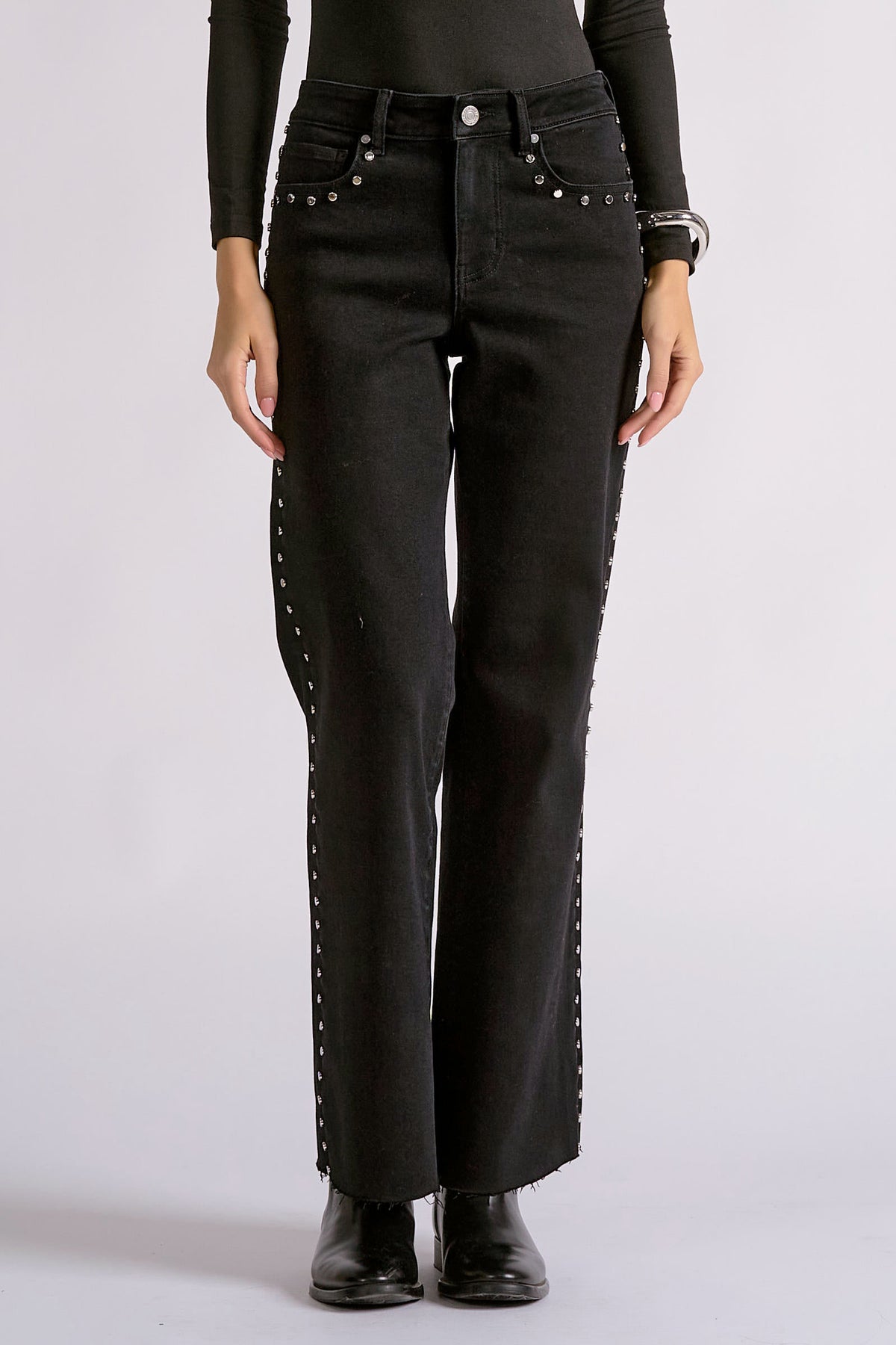 Black Studded Jean