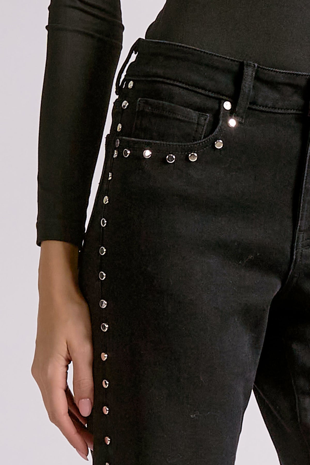 Black Studded Jean