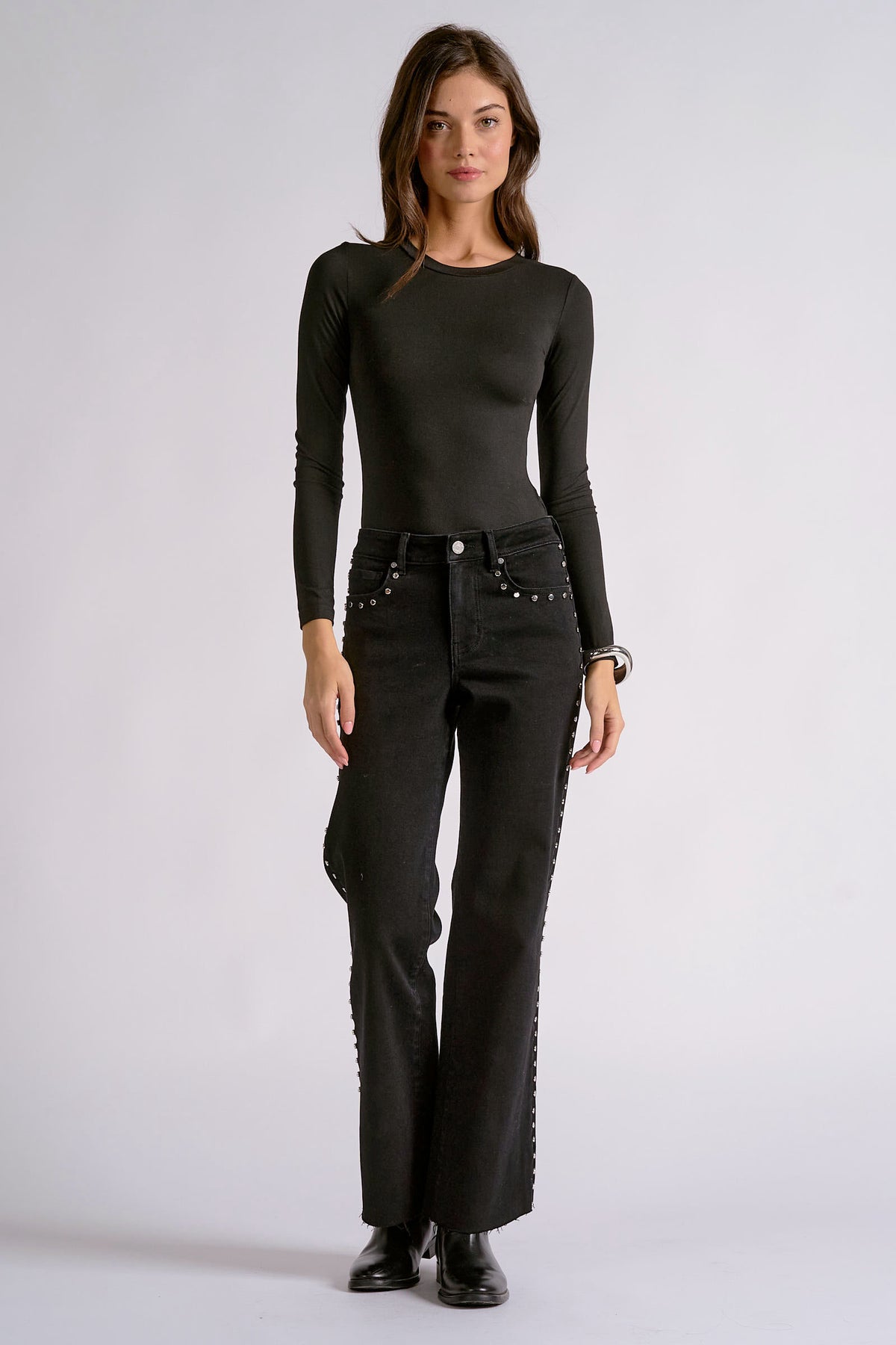 Black Studded Jean