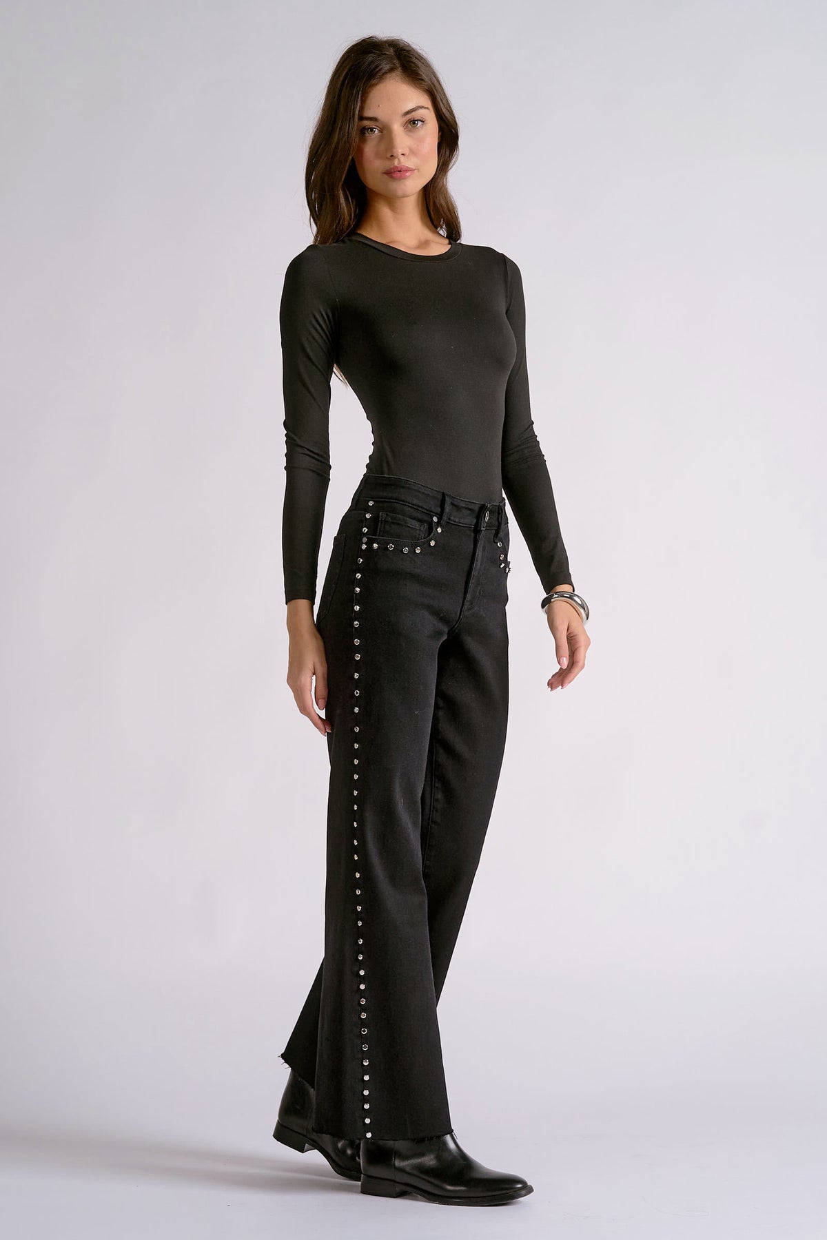 Black Studded Jean