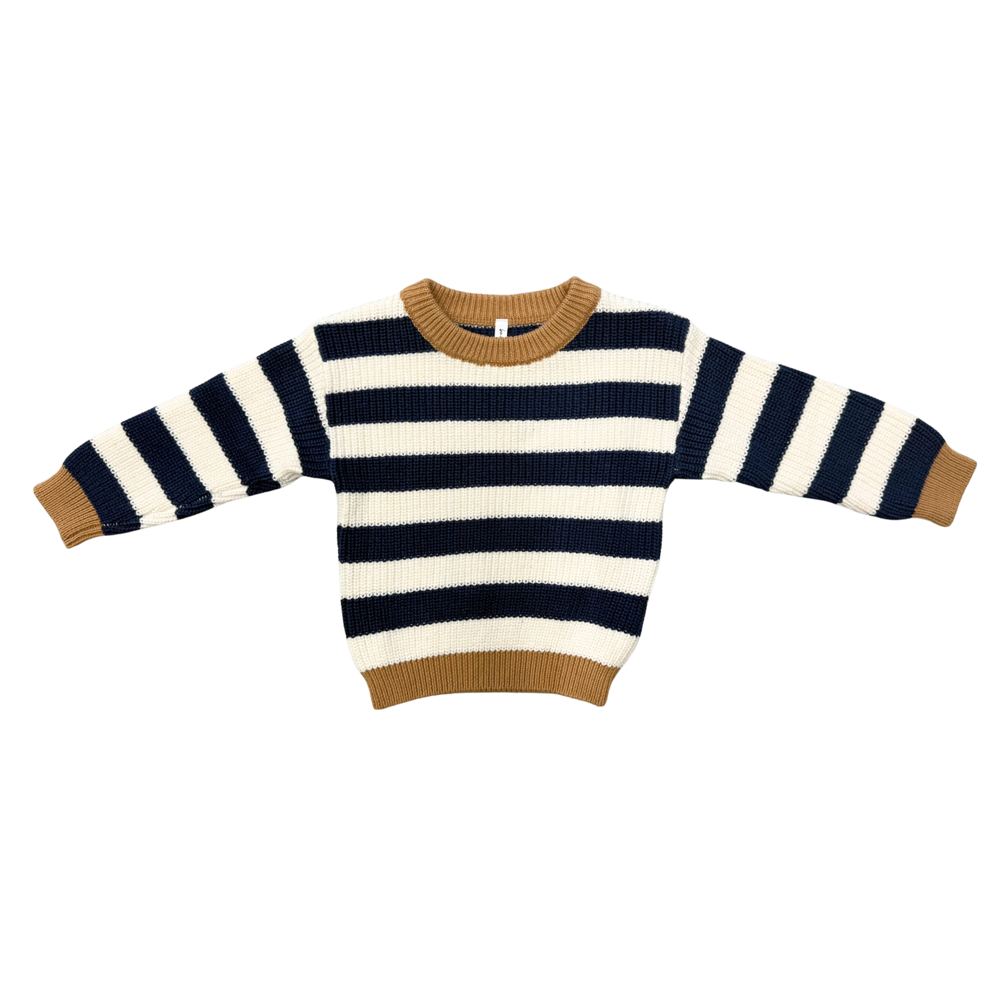 Charcoal Bronze Stripe Knit Sweater