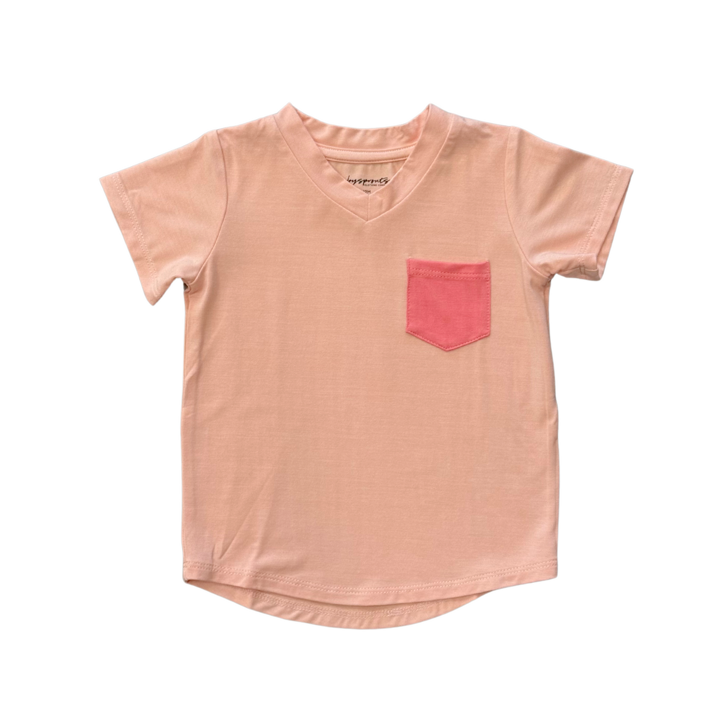 Peachy Blush Pocket Tee