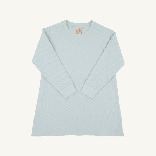 Old Greenwich Green Quilted Cassidy Comfy Crewneck Dress