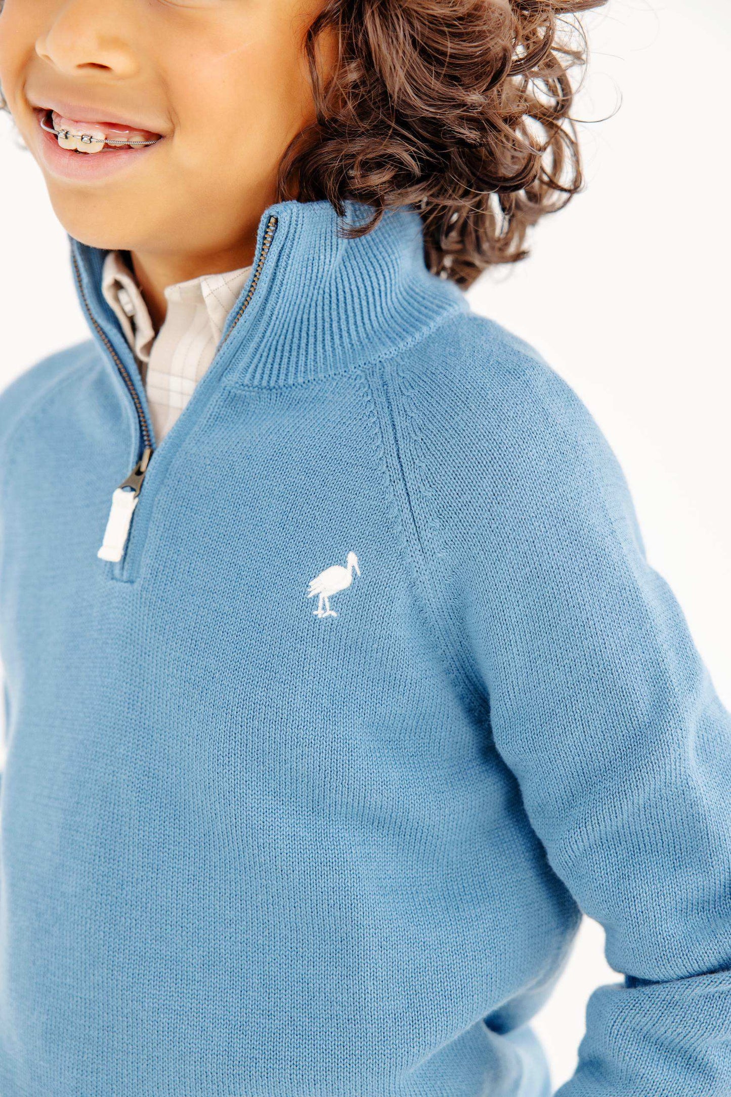 Barnsley Blue Hayden Half Zip Sweater