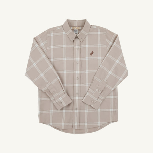 Thompson Park Plaid Flannel Dean's List Dress Shirt