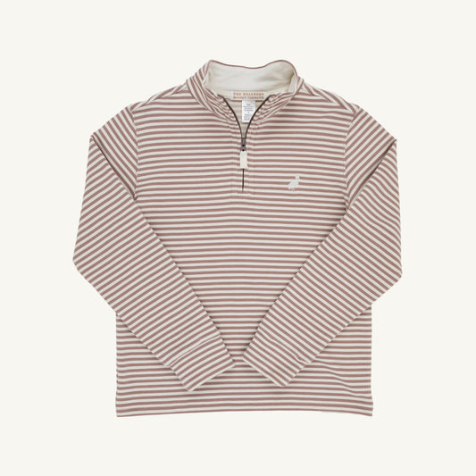 Gray Bay Brown Stripe Hayword Half-zip