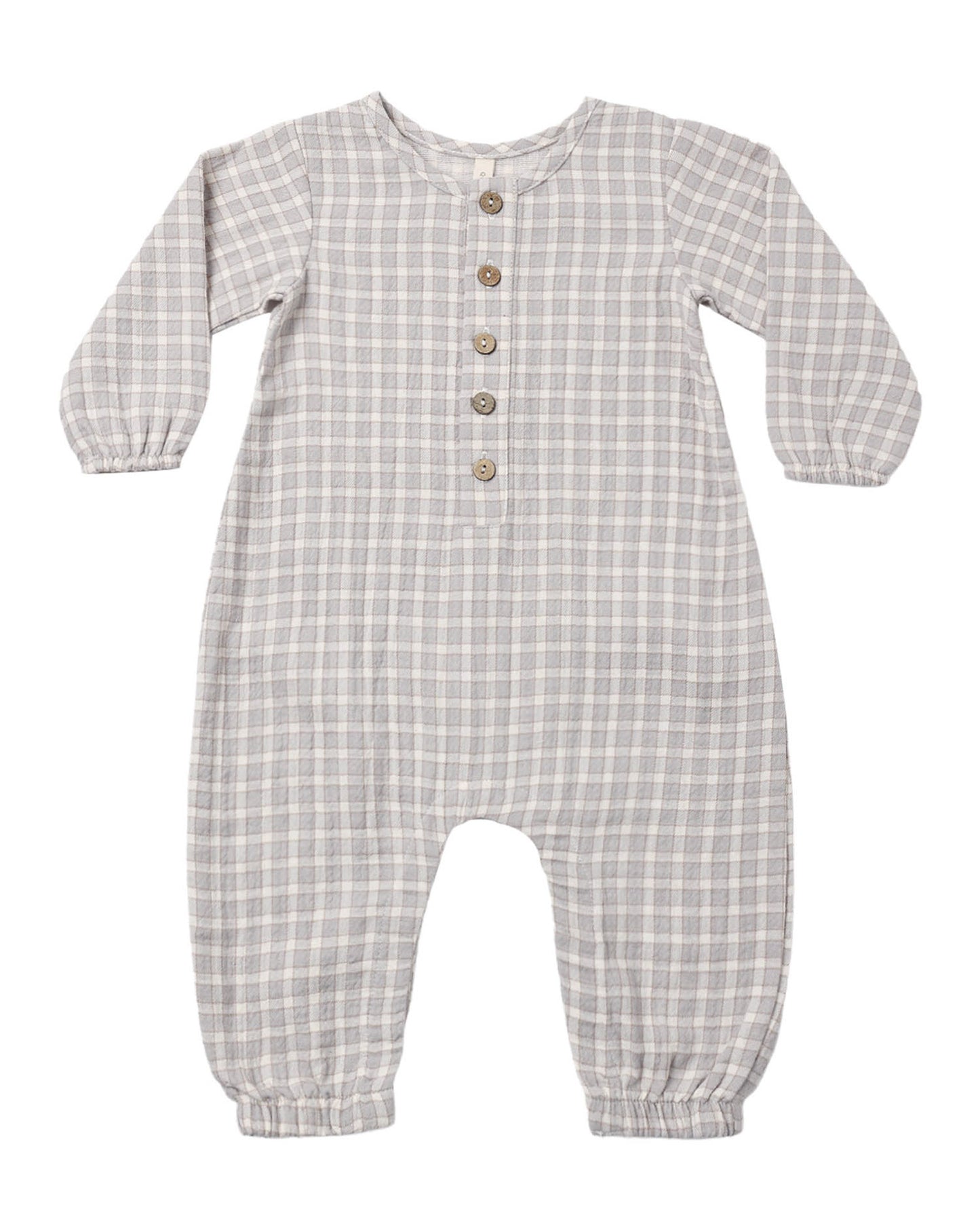 Blue Gingham Woven Jumpsuit