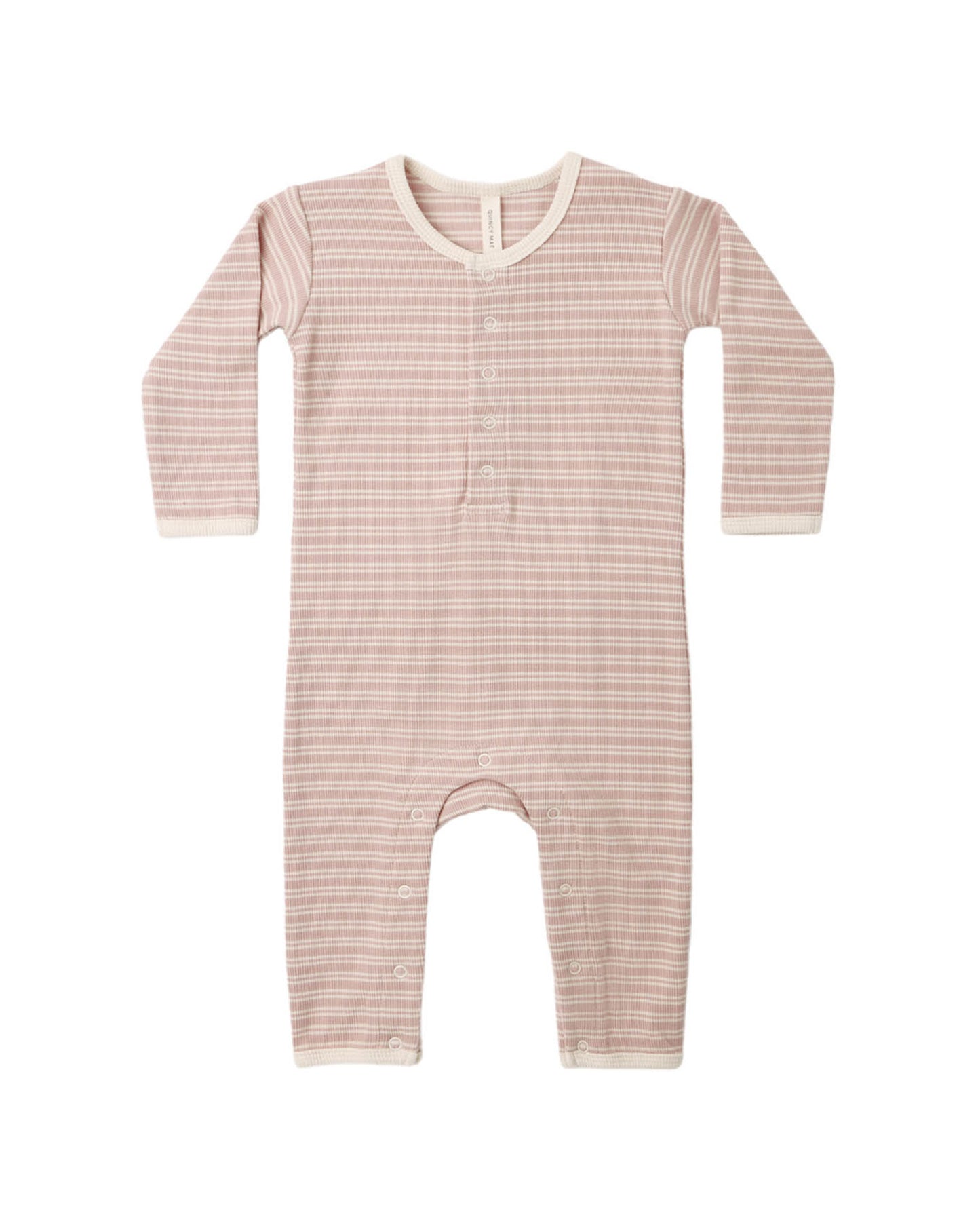 Dusty Rose Microstripe Ribbed Jumpsuit