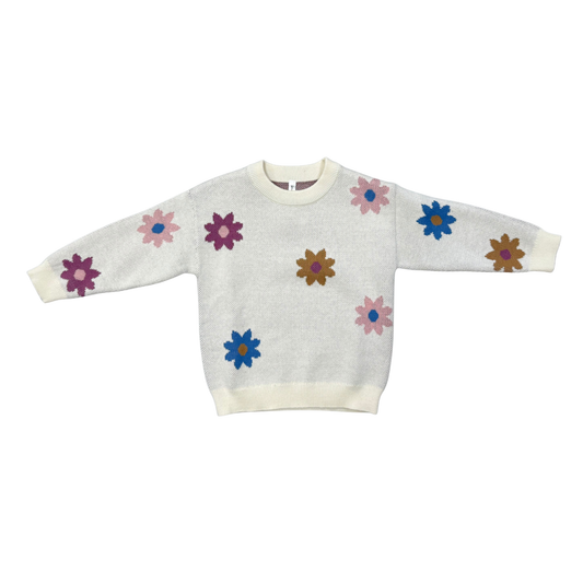 Flower Pop Knit Sweater