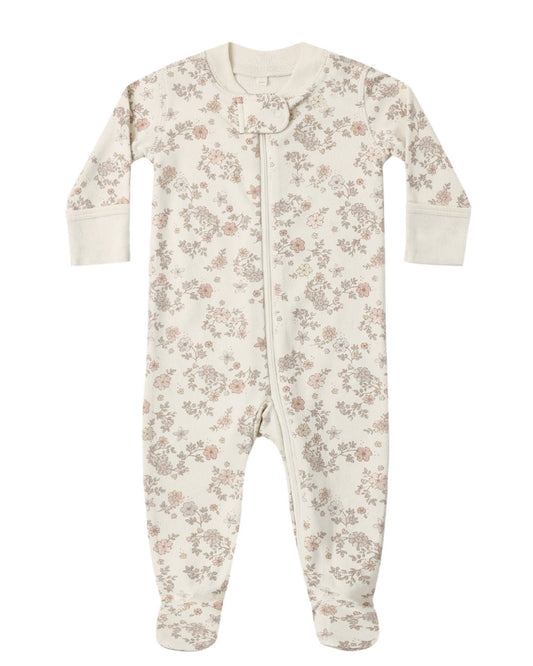 Floral Vine Zip Sleeper Footie