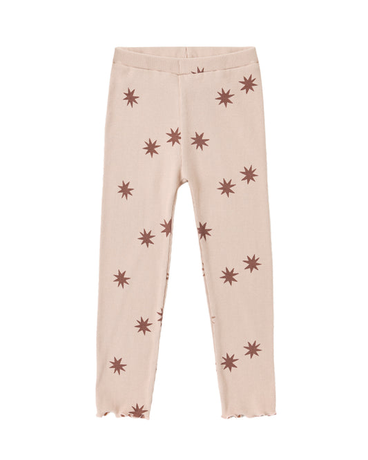 Coast Ribbed Legging Clay Stars