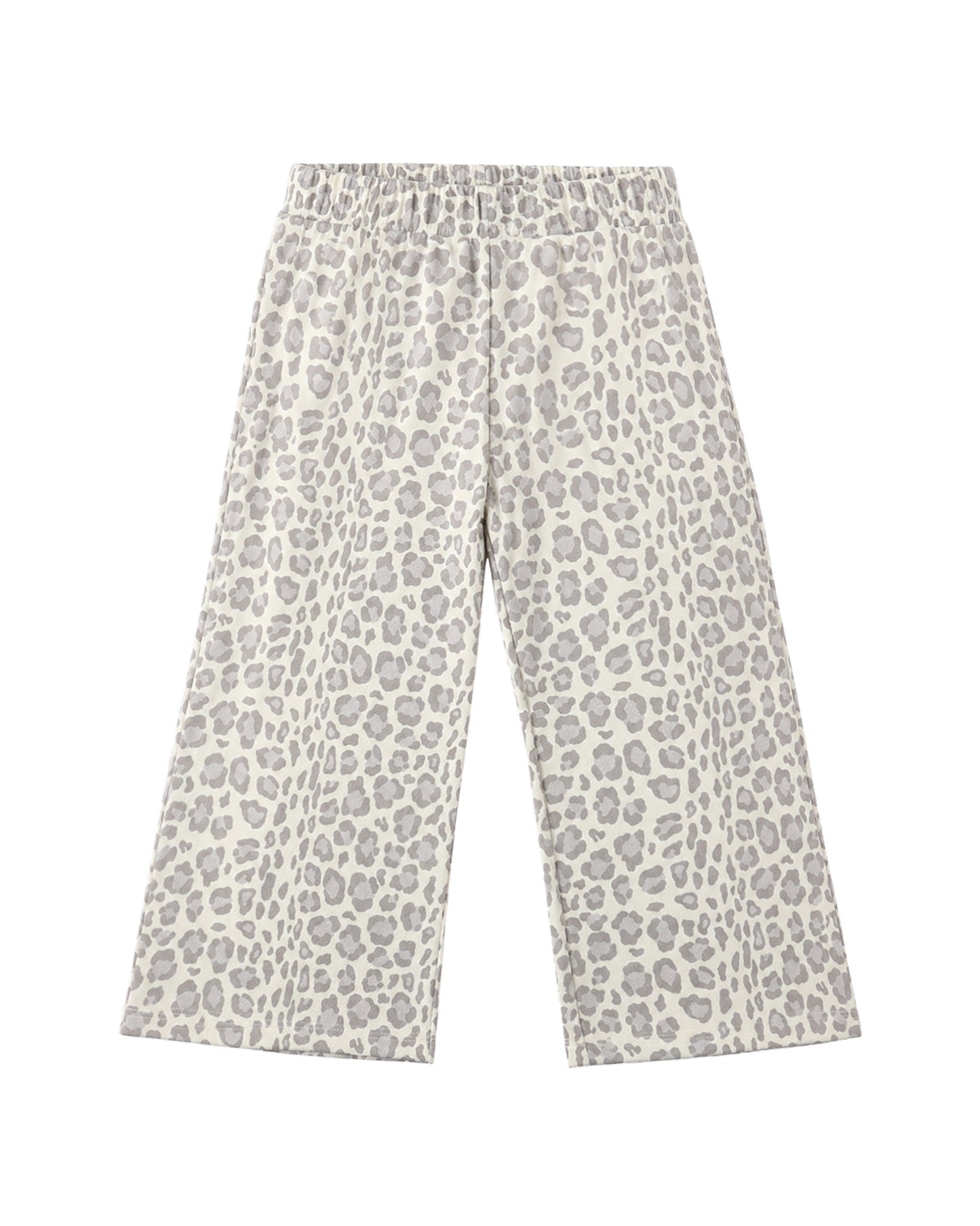 Wide Leg Sweatpants Blue Leopard
