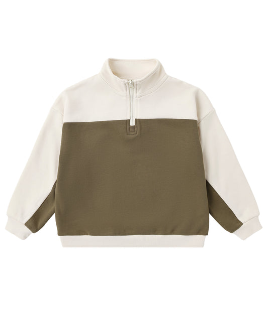 Quarter Zip Crew Olive