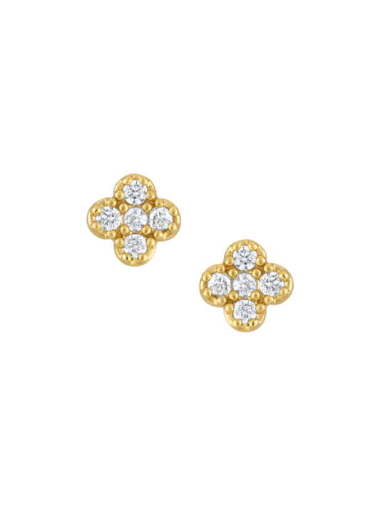 Vivienne Quarterfoil Stud Earring