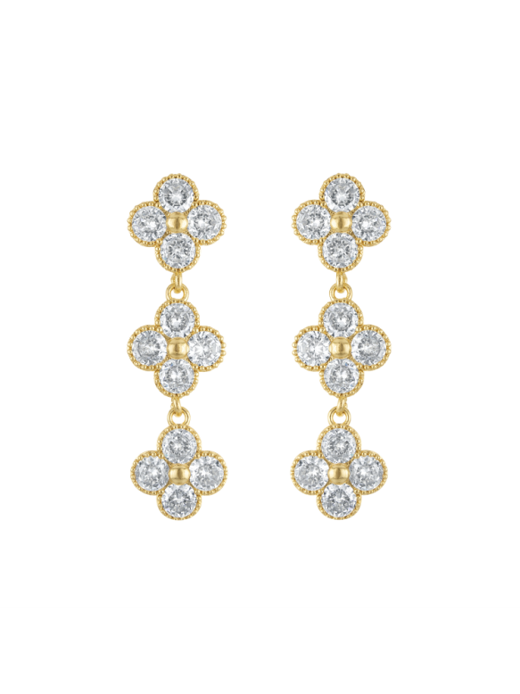 Mabel Quartrefoil Drop Earring