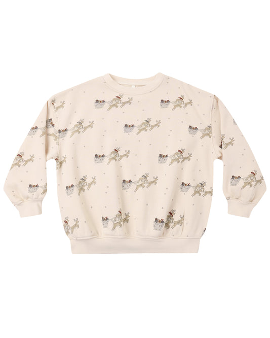 Relaxed Reindeer Sweatshirt Jogger Set