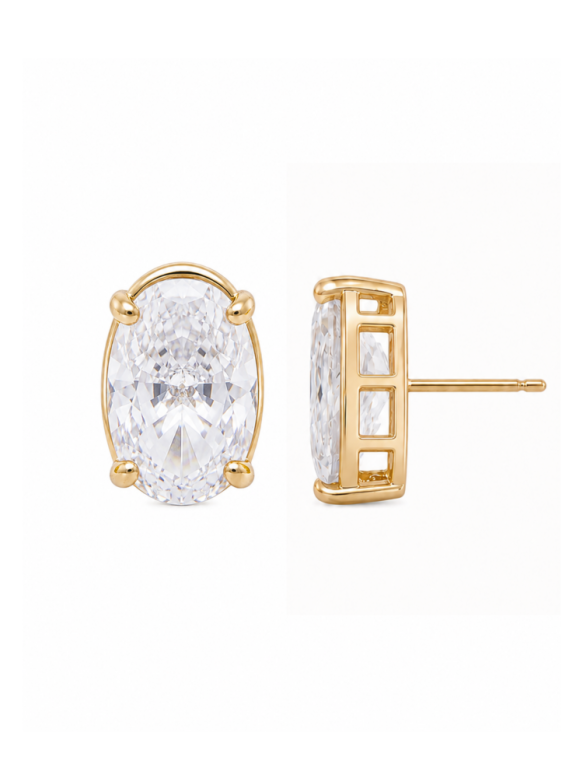 Cecily Oval Stud Earring