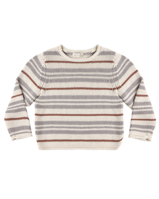 Jacques Sweater Dusty Blue Stripe
