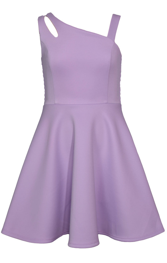 Lavender Asymmetrical Skater Dress