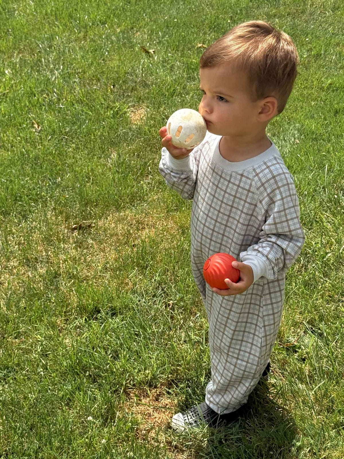 Plaid Fleece Jumpsuit