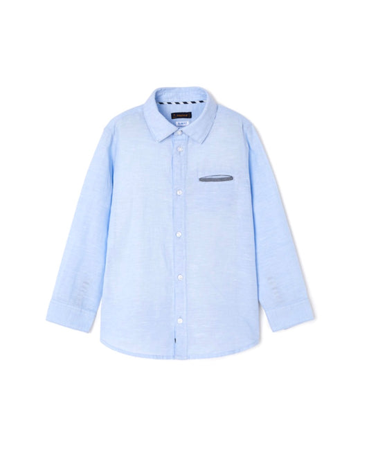 Linen Dress Shirt Sky Blue