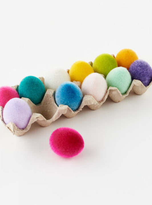 Small Assorted Flocked Eggs