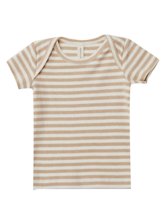Latte Stripe SS Ribbed