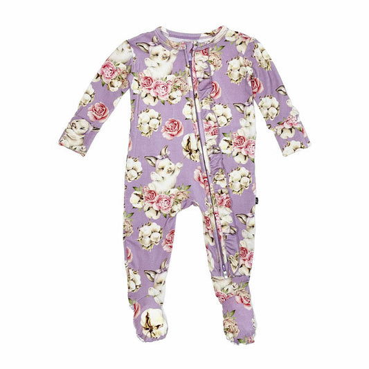 Magnolia Ruffled Footie