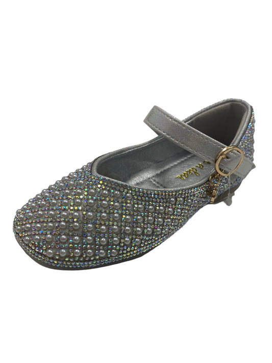 Silver Jewel Flat Shoe