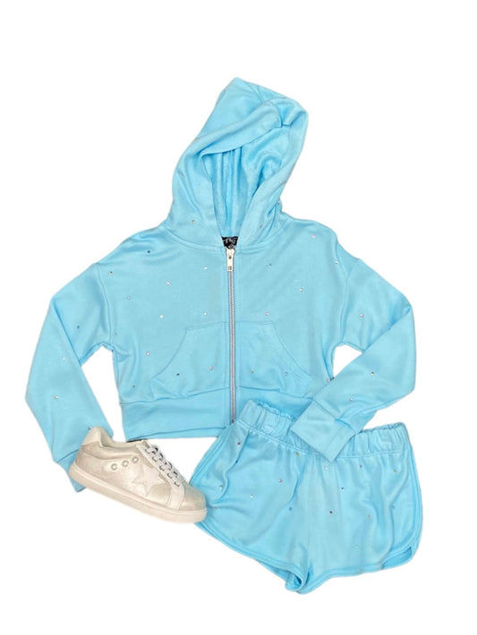 Blue  Rhinestone Jacket