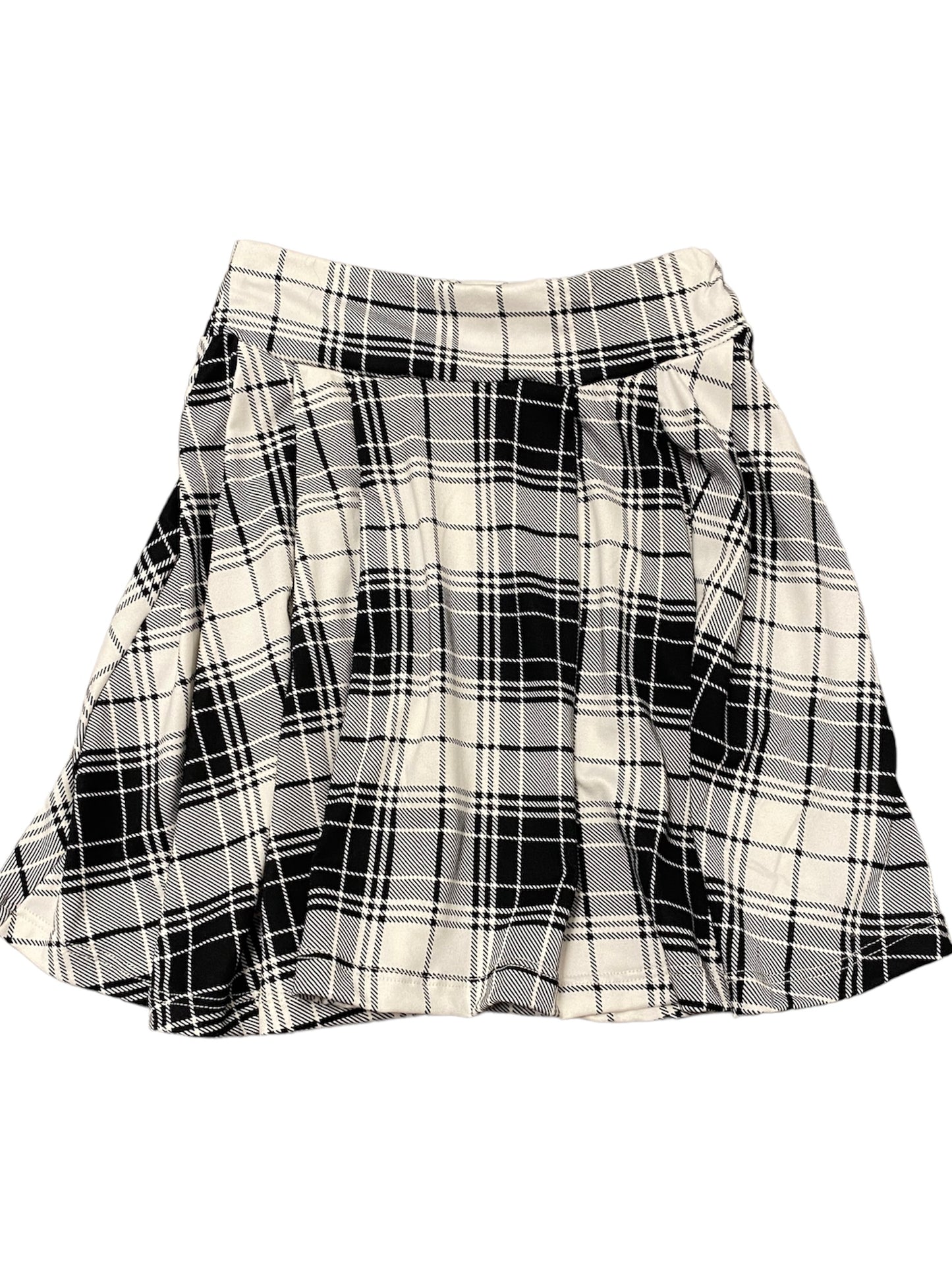 Ivory/Black Plaid Skirt