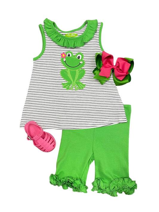 Frog Appliqué Short Set
