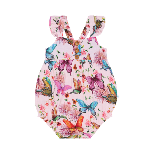 Watercolor Butterfly Bubble Romper