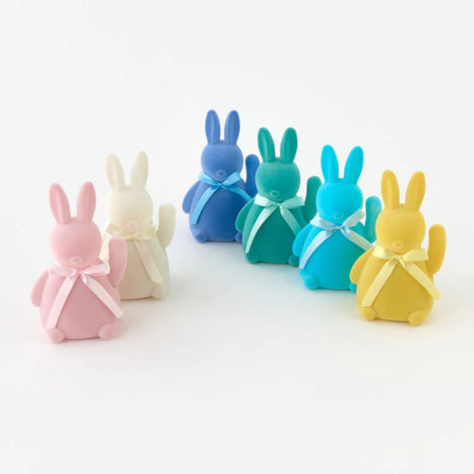 Assorted Flocked Waving Bunnies