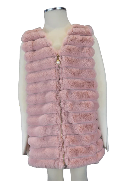Blush Faux Fur Vest