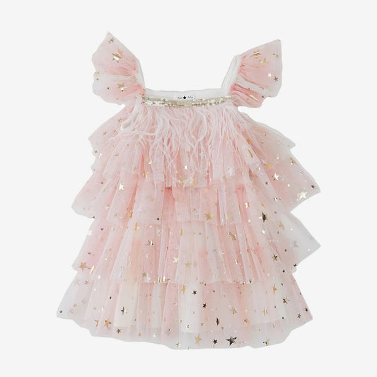 Pink Star Layered Dress