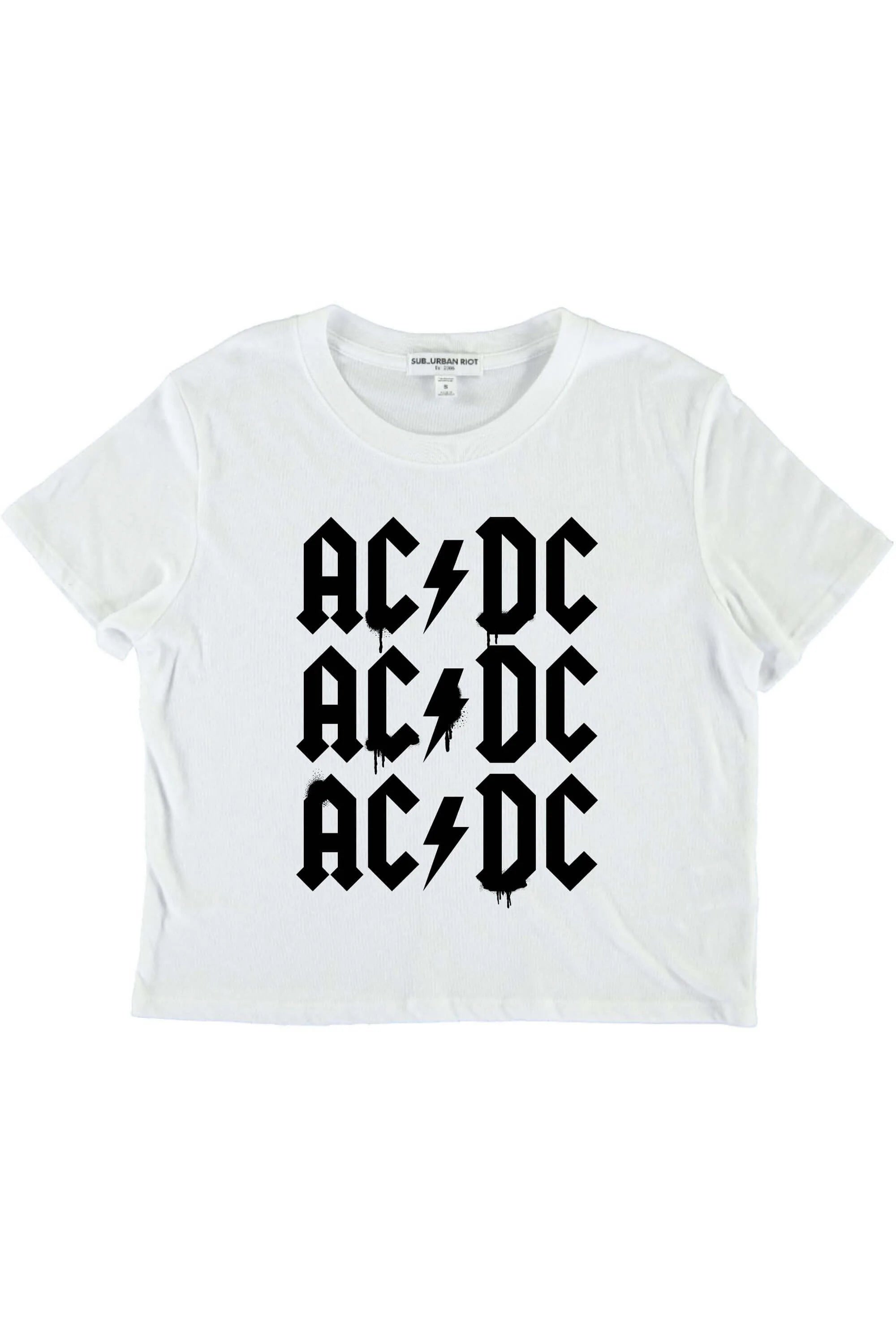 AC/DC white shirt – Cutie Patootie